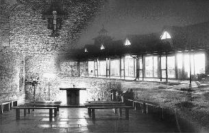 Views of Othona, Bradwell - Chapel interior and main building